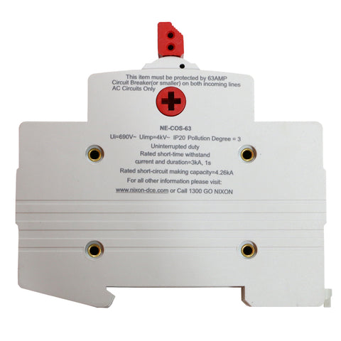 Change Over Switch - 4 Pole 63AMP