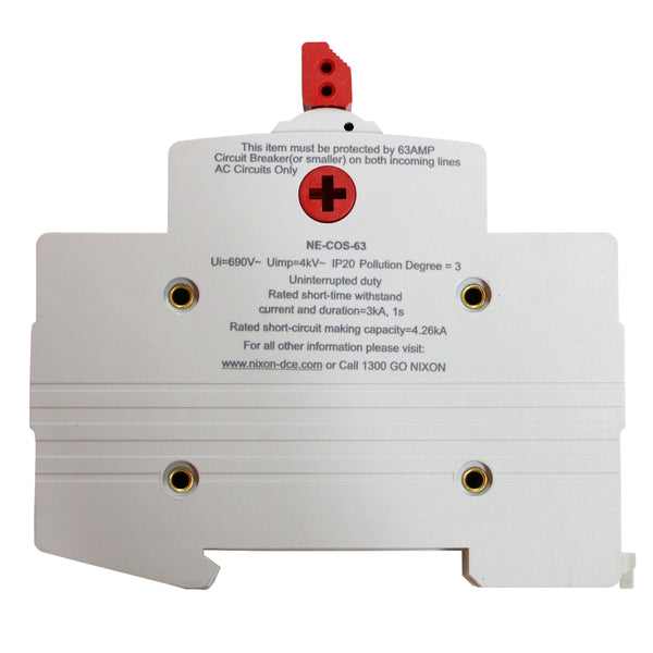 Change Over Switch - 2 Pole 63AMP – Nixon Data Comms & Electrical