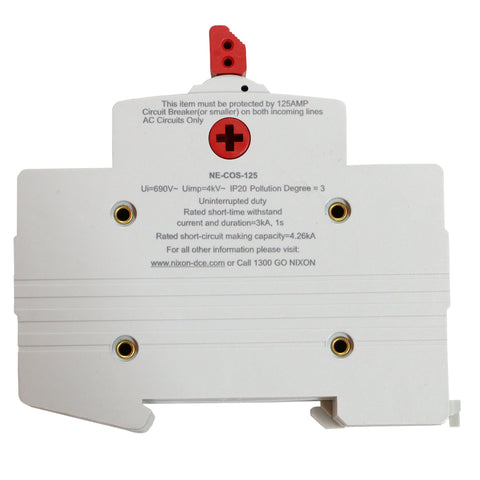 Change Over Switch - 3 Pole 125AMP