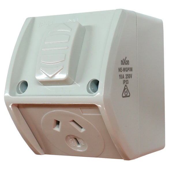 10AMP - Mini Single Weatherproof Outlet - IP53