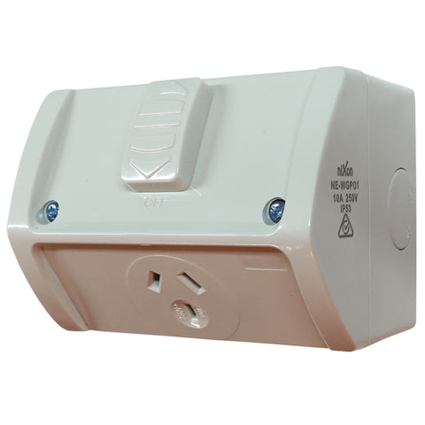 10AMP - Single Weatherproof Outlet - IP53