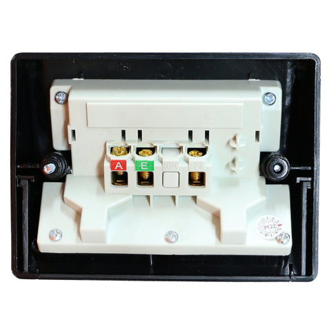 10AMP - Double Weatherproof Outlet - IP53 - BLACK