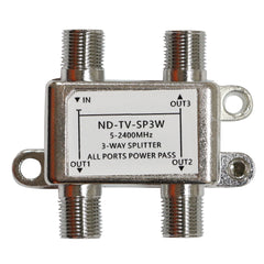3 Way - TV Splitter - F Type