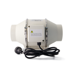 100mm - In-line Fan With Run On Timer