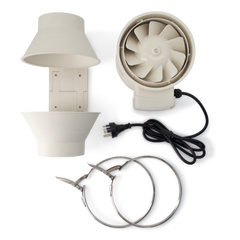100mm - In-line Fan With Run On Timer
