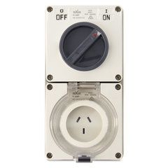 3PIN 10AMP - Combination Switched Socket Outlet - FLAT PINS