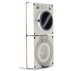 3PIN 10AMP - Combination Switched Socket Outlet - FLAT PINS