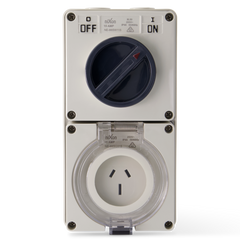 3PIN 15AMP - Combination Switched Socket Outlet - FLAT PINS