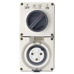 3PIN 20AMP - Combination Switched Socket Outlet - ROUND PINS