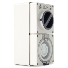 3PIN 20AMP - Combination Switched Socket Outlet - ROUND PINS