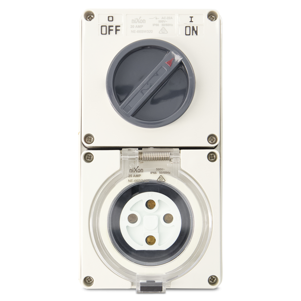 4PIN 20AMP - Combination Switched Socket Outlet