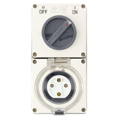 4PIN 20AMP - Combination Switched Socket Outlet