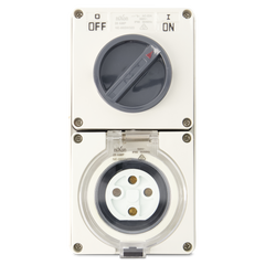 4PIN 20AMP - Combination Switched Socket Outlet