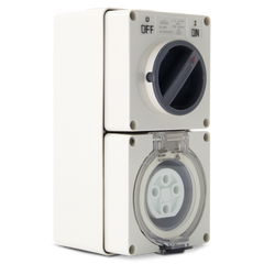 4PIN 20AMP - Combination Switched Socket Outlet