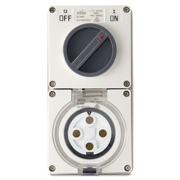 4PIN 32AMP - Combination Switched Socket Outlet