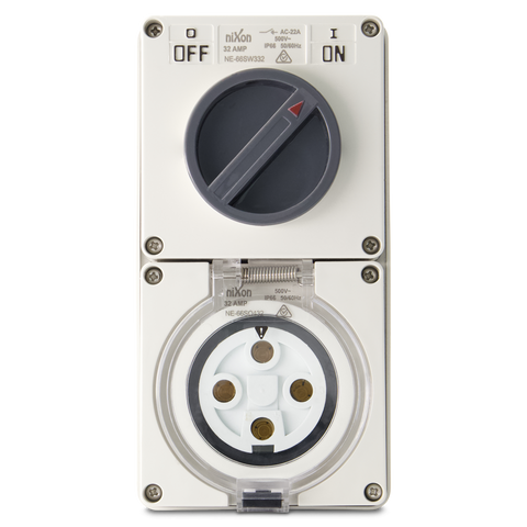 4PIN 32AMP - Combination Switched Socket Outlet