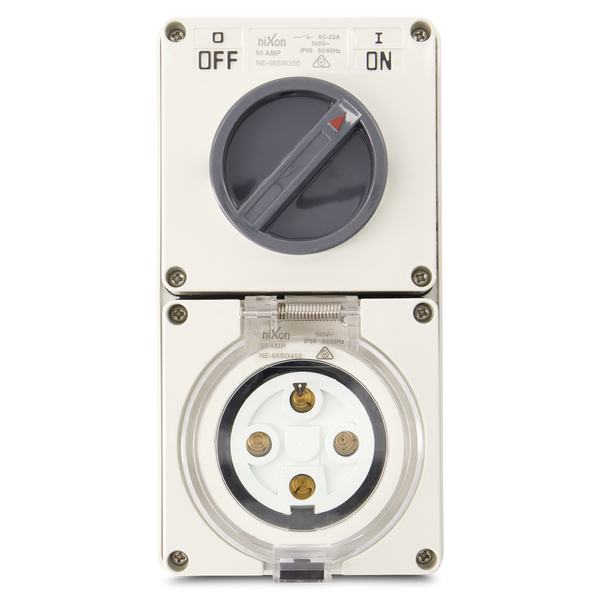 4PIN 50AMP - Combination Switched Socket Outlet