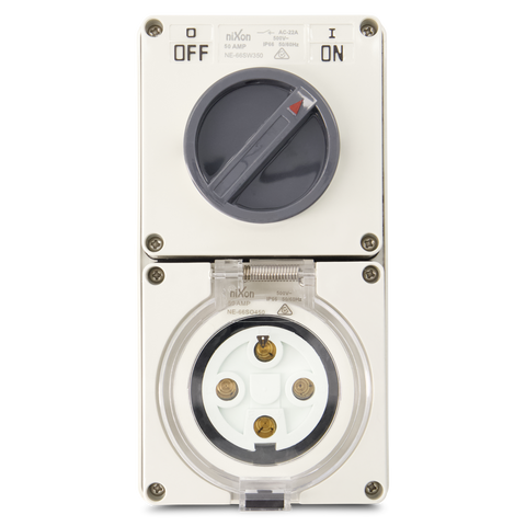 4PIN 50AMP - Combination Switched Socket Outlet