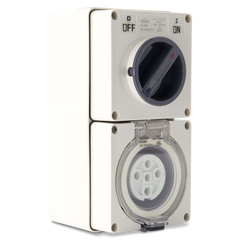 5PIN 10AMP - Combination Switched Socket Outlet