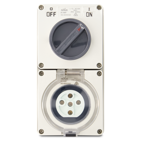 5PIN 20AMP - Combination Switched Socket Outlet
