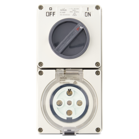 5PIN 32AMP - Combination Switched Socket Outlet