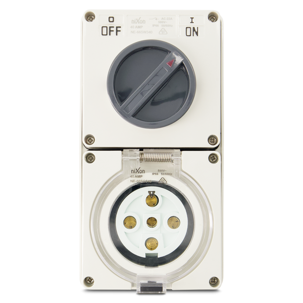 5PIN 40AMP - Combination Switched Socket Outlet