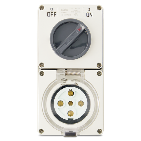 5PIN 40AMP - Combination Switched Socket Outlet
