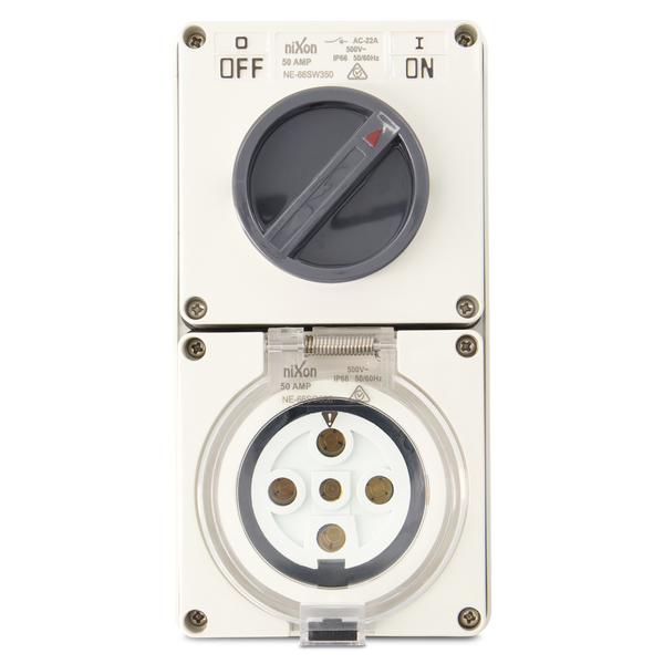 5PIN 50AMP - Combination Switched Socket Outlet