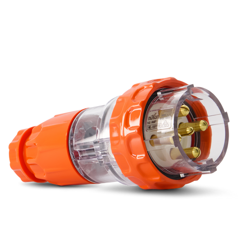 5PIN 50AMP - Straight Industrial Plug
