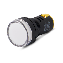 240V AC - White Lamp - 22mm