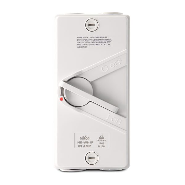 63AMP - Weatherproof Isolator - 1 Pole / Single Phase