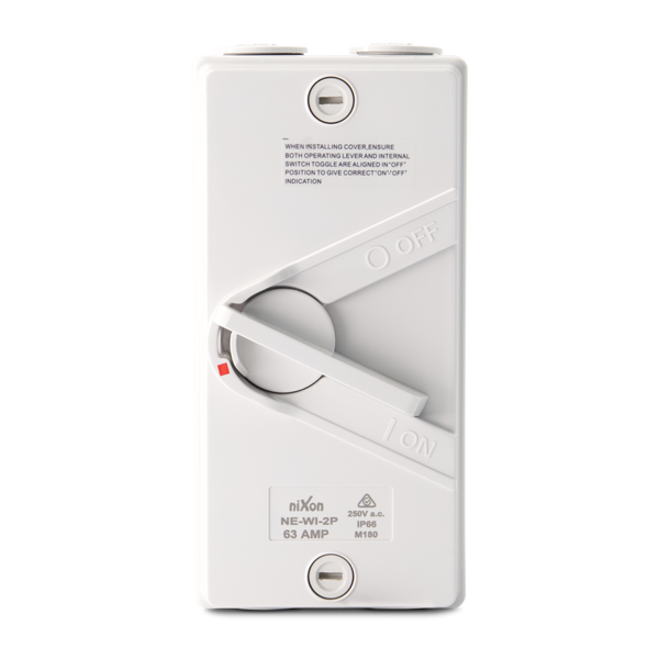 63AMP - Weatherproof Isolator - 2 Pole / Two Phase