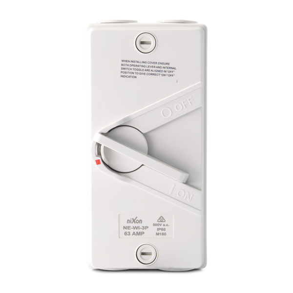 63AMP - Weatherproof Isolator - 3 Pole / Three Phase