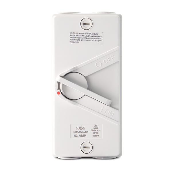 63AMP - Weatherproof Isolator - 4 Pole