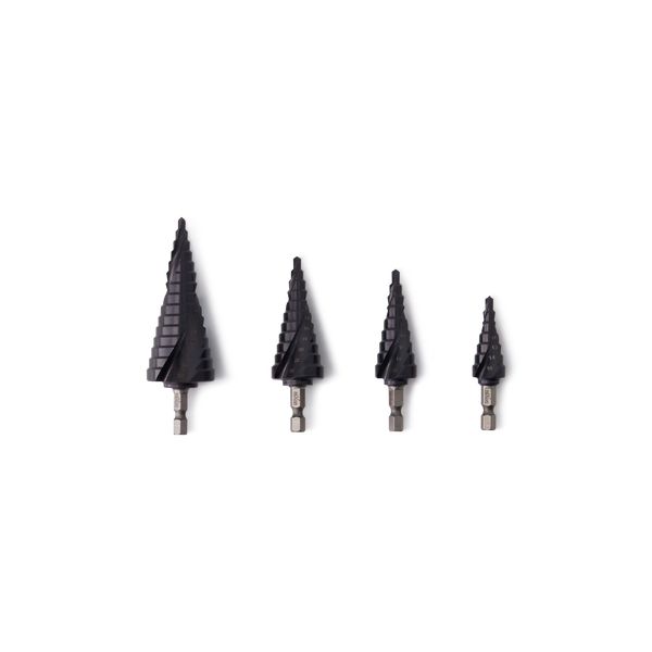 Spiral Step Bit - Kit - 16mm , 20mm, 25mm, 32mm
