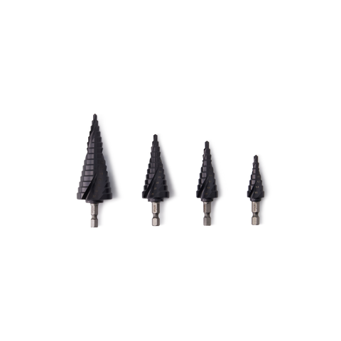 Spiral Step Bit - Kit - 16mm , 20mm, 25mm, 32mm