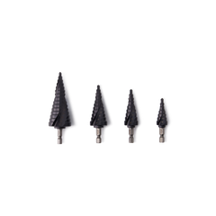 Spiral Step Bit - Kit - 16mm , 20mm, 25mm, 32mm