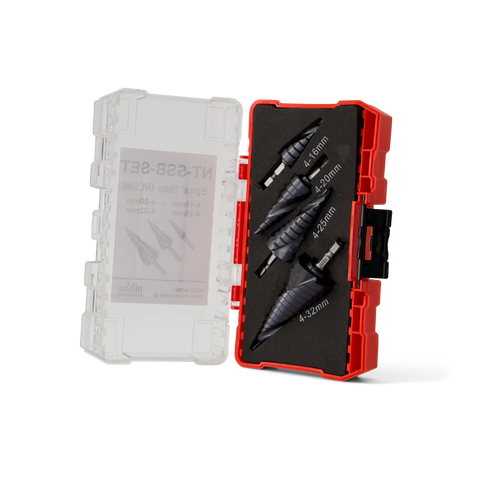Spiral Step Bit - Kit - 16mm , 20mm, 25mm, 32mm