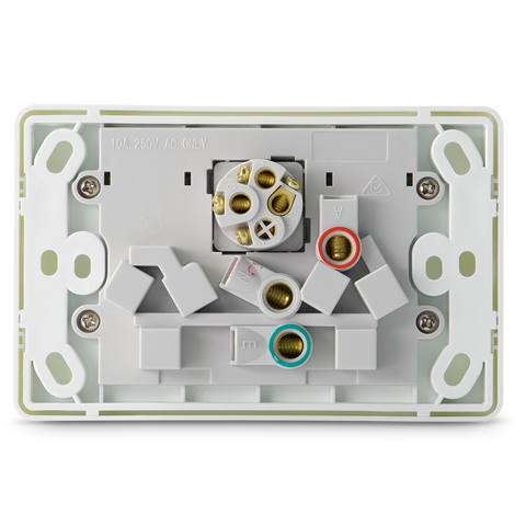 Classic Double 10Amp Powerpoint / GPO Outlet with extra Switch
