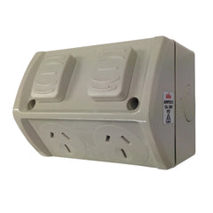 15AMP - Double Weatherproof Outlet - IP53