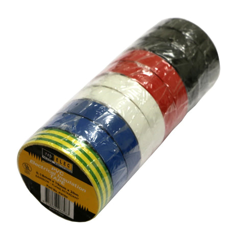 10 Pack Rainbow Insulation Tape
