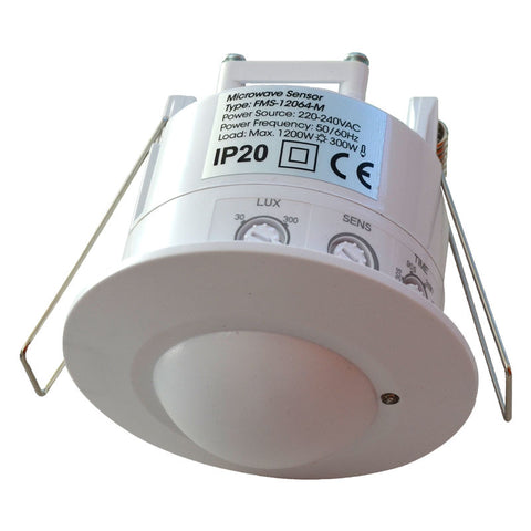 Flush Ceiling Sensor 360 degree Microwave - White