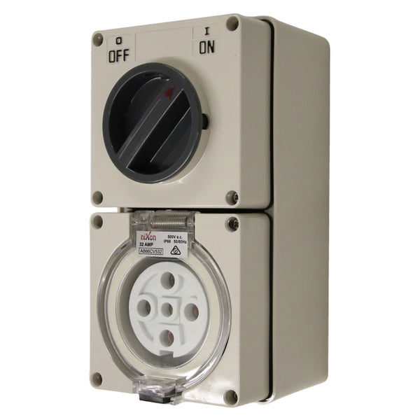 5PIN 32AMP - Combination Switched Socket Outlet