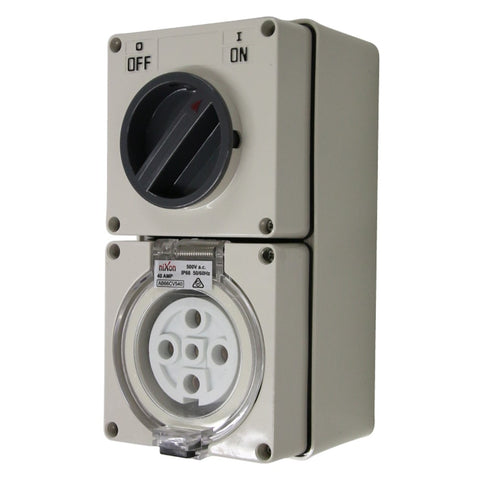 5PIN 40AMP - Combination Switched Socket Outlet