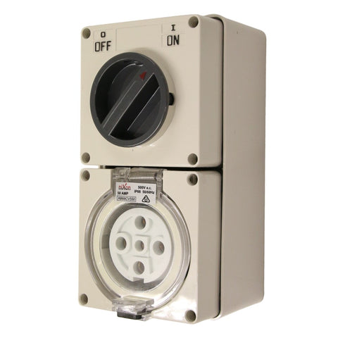 5PIN 50AMP - Combination Switched Socket Outlet
