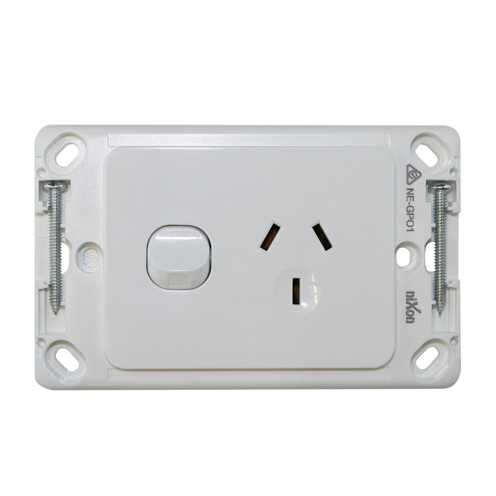 Powerpoint Outlet Cable Single 10Amp Powerpoint / GPO Outlet – Nixon Data Comms & Electrical