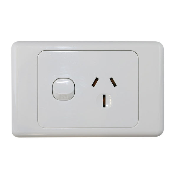 Single 15Amp Powerpoint / GPO Outlet