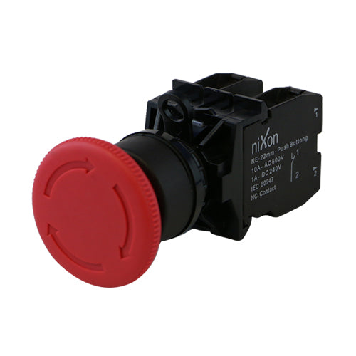 EMG Mushroom Red Push Button - 22mm