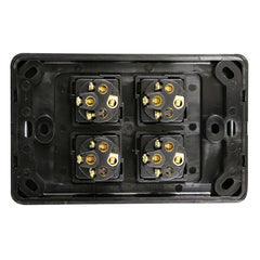 4 Gang - Wall Switch - Black