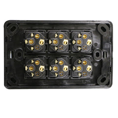 6 Gang - Wall Switch - Black